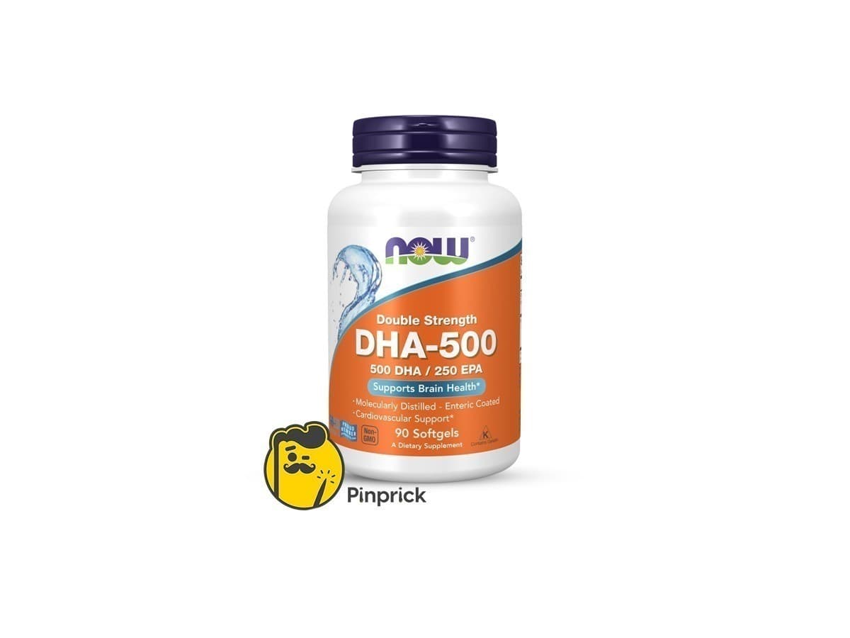 DHA-500 &amp; 250 EPA مقطر على مستوى الجزيئيات - 90 كبسولة هلامية - ®Now Foods