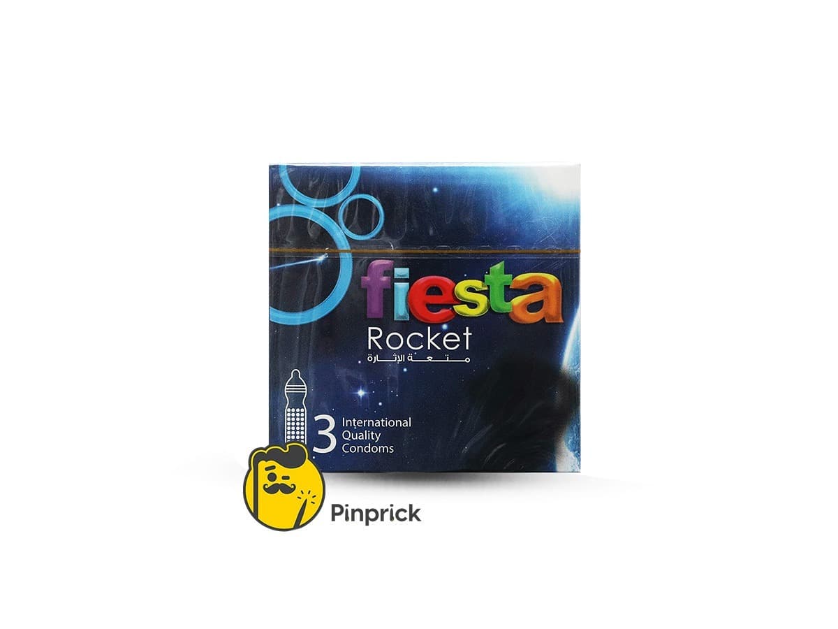 Fiesta Rocket - واقي ذكري فيستا محبب ومضلع ومجسم - condom