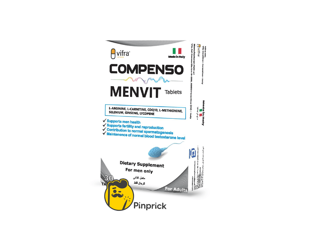 مينفيت – MenVit | مكمل غذائي متكامل للصحة الجنسية للرجال – 30 قرص – ®COMPENSO