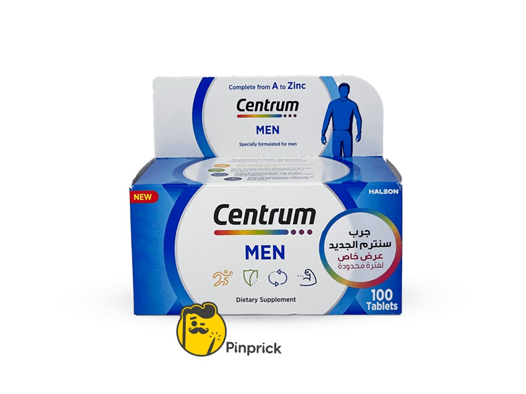 Centrum Men - مكمل غذائي متعدد الفيتامينات للرجال (100 قرص) | دعم الطاقة - المناعة - صحة العضلات والقلب