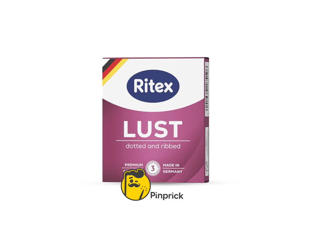 واقي ريتكس منقط ومضلع Ritex condom - Lust لزيادة المتعة لدى النساء - 3 قطع | صنع في ألمانيا 🇩🇪