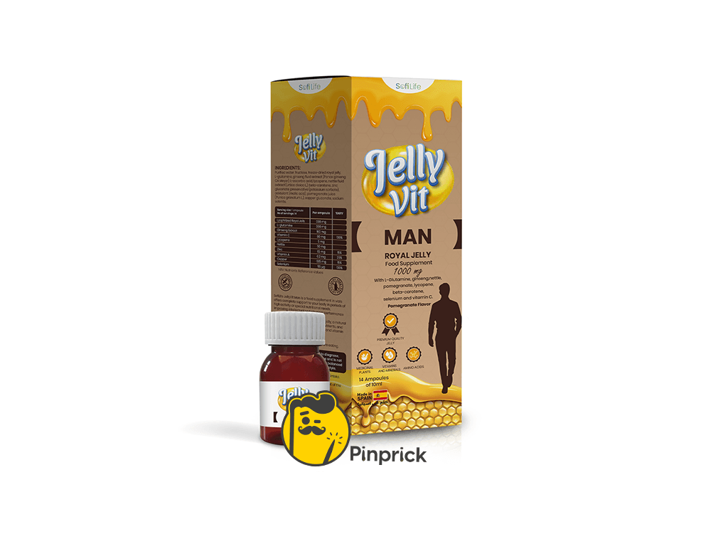 غذاء ملكات النحل للرجال Jelly Vit Man – عدد 14 أمبول | ®sofilife صنع في إسبانيا 🇪🇸