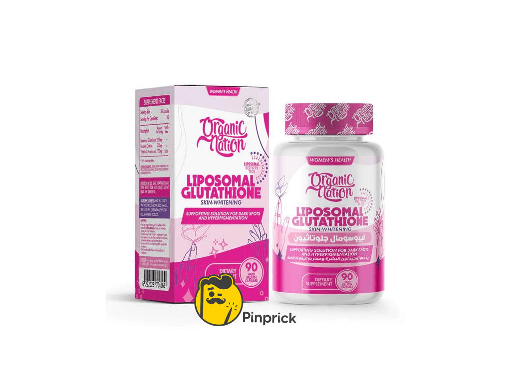 ليبوزومال جلوتاثيون Liposomal Glutathione – لتفتيح البشرة وتجديد النضارة | كبسول 90 – Organic Natione®
