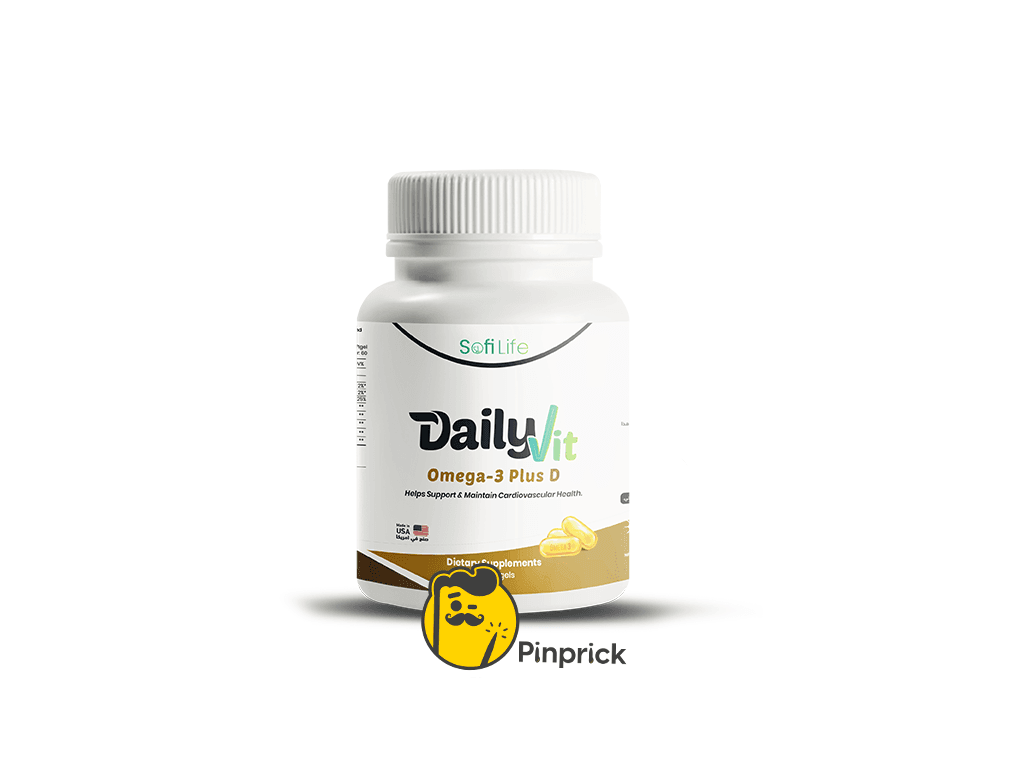 DailyVit Omega-3 Plus D | أوميجا 3 وفيتامين د لدعم القلب والمناعة والوظائف الإدراكية – 60 كبسولة – ®sofilife