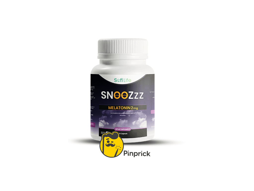 SnooZzz Melatonin 2 mg | ميلاتونين 2 مجم لتنظيم النوم، علاج الأرق، واضطراب الرحلات الجوية – 90 كبسولة – ®sofilife