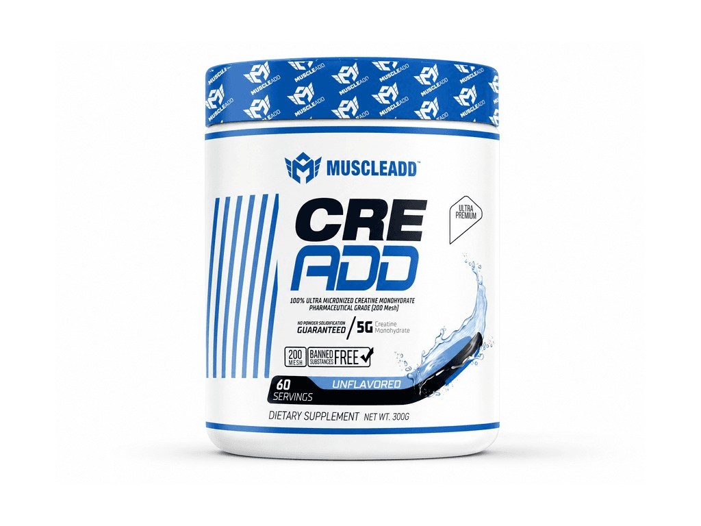 كرياتين مونوهيدرات الترا ميكرونايزد CreADD Creatine monohydrate - 60Serv - 300G - Unflavored