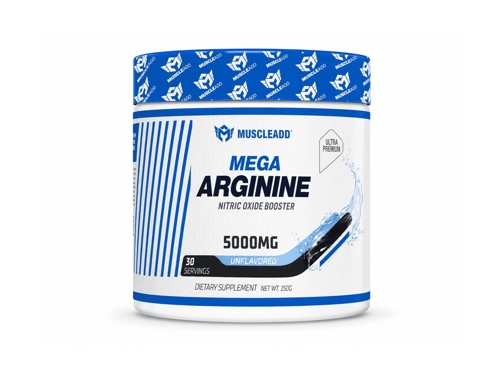 أرجينين Mega Arginine 5000mg - جرعة 30Serv - 150G - من ®MuscleADD