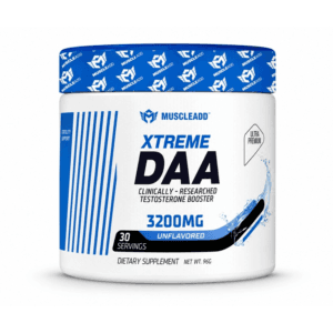 محفز التستوستيرون الطبيعي حمض دي-اسبارتيك Xtreme DAA 3200mg – جرعة 30Serv - 96G – من ®MuscleADD