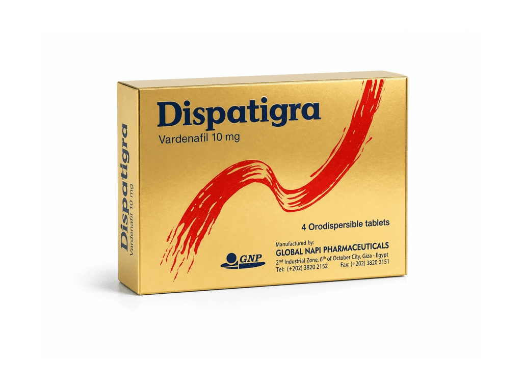 ديسباتيجرا Dispatigra 10mg | أقراص فاردينافيل Vardenafil الذائبة بالفم لعلاج ضعف الانتصاب - 4 أقراص
