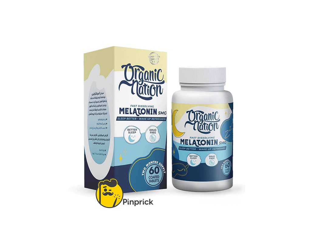 ميلاتونين - Fast Dissolving Melatonin 5mg | قرص 60 - Organic Natione®