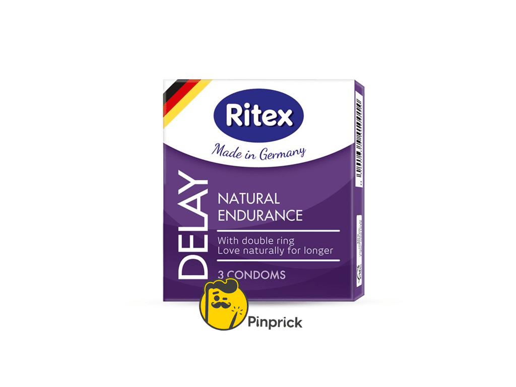 واقي ريتكس للتأخير Ritex condom - Delay بحلقة مزدوجة لتأخير القذف - 3 قطع | صنع في ألمانيا 🇩🇪