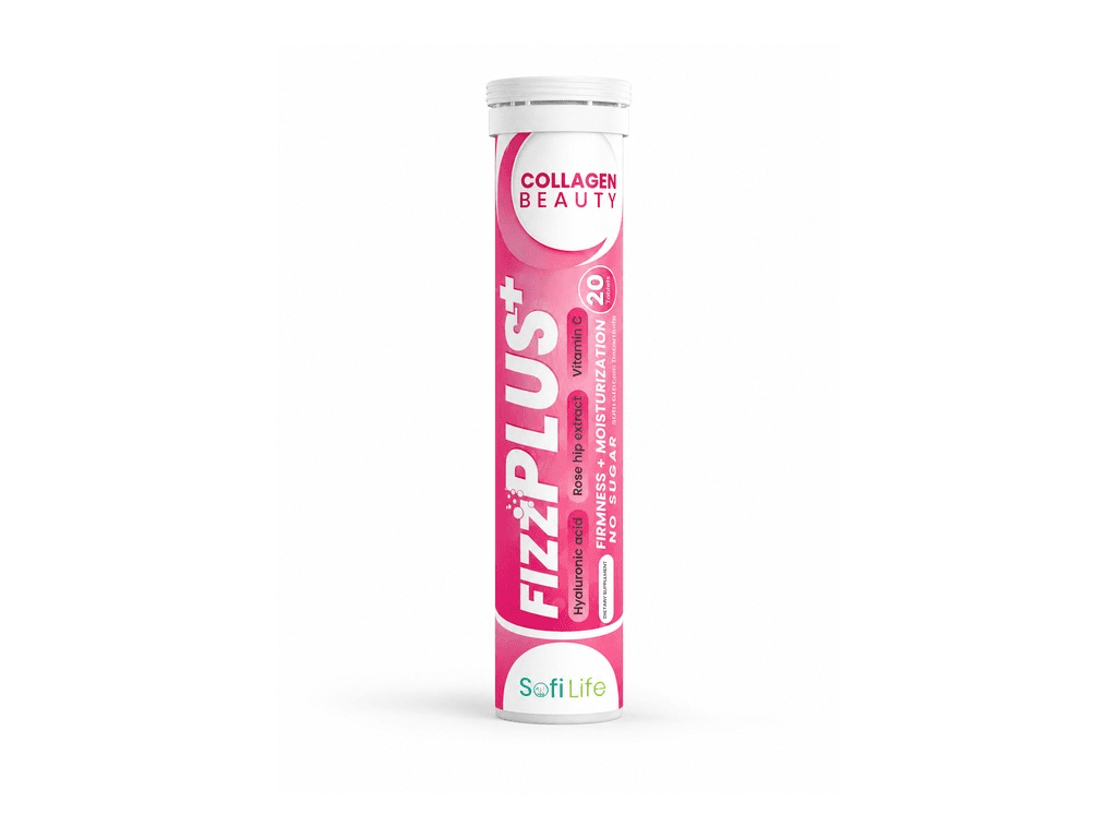Fizz Plus+ Collagen Beauty | مشروب الجمال الفوار بالكولاجين البحري - 20 قرص فوار | ®sofilife صنع في بولندا