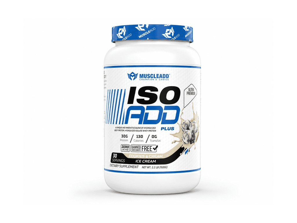 بروتين مزدوج المصدر ISO ADD Plus – جرعة 30Serv - 1020G – من ®MuscleADD