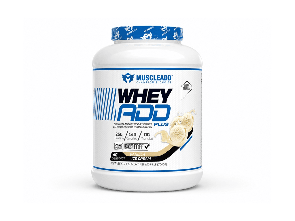 بروتين مزدوج المصدر Whey ADD Plus | الجرعة 120Serv – 119.4G - من ®MuscleADD