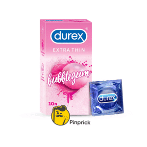 واقي ديوركس نكهة العلكة Durex Extra Thin Bubblegum Condom – رقيق جدا لمتعة أعلى – 10 قطع | ®Durex